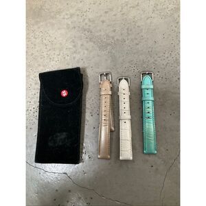 Michele Leather Watch Band Bundle